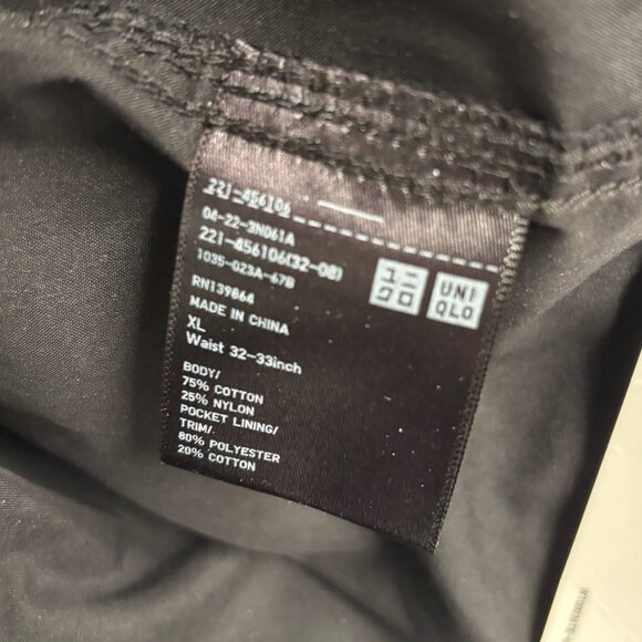 NWT Uniqlo women's black easy cargo pants XL - Picture 6 of 6